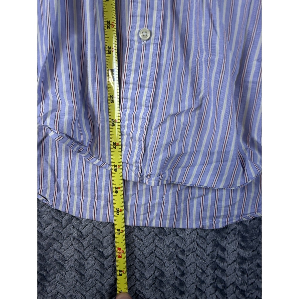 Ralph Lauren Mens Small Multicolor Custom Fit Striped High Low Button Down Shirt - Picture 3 of 8